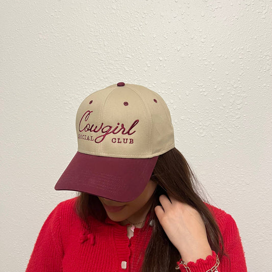 Cowgirl Social Club Two-Toned Relaxed Cap